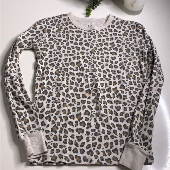 Gap Kids Sleepwear Cheetah print long sleeve shirt girls 14 - Picture 5 of 5